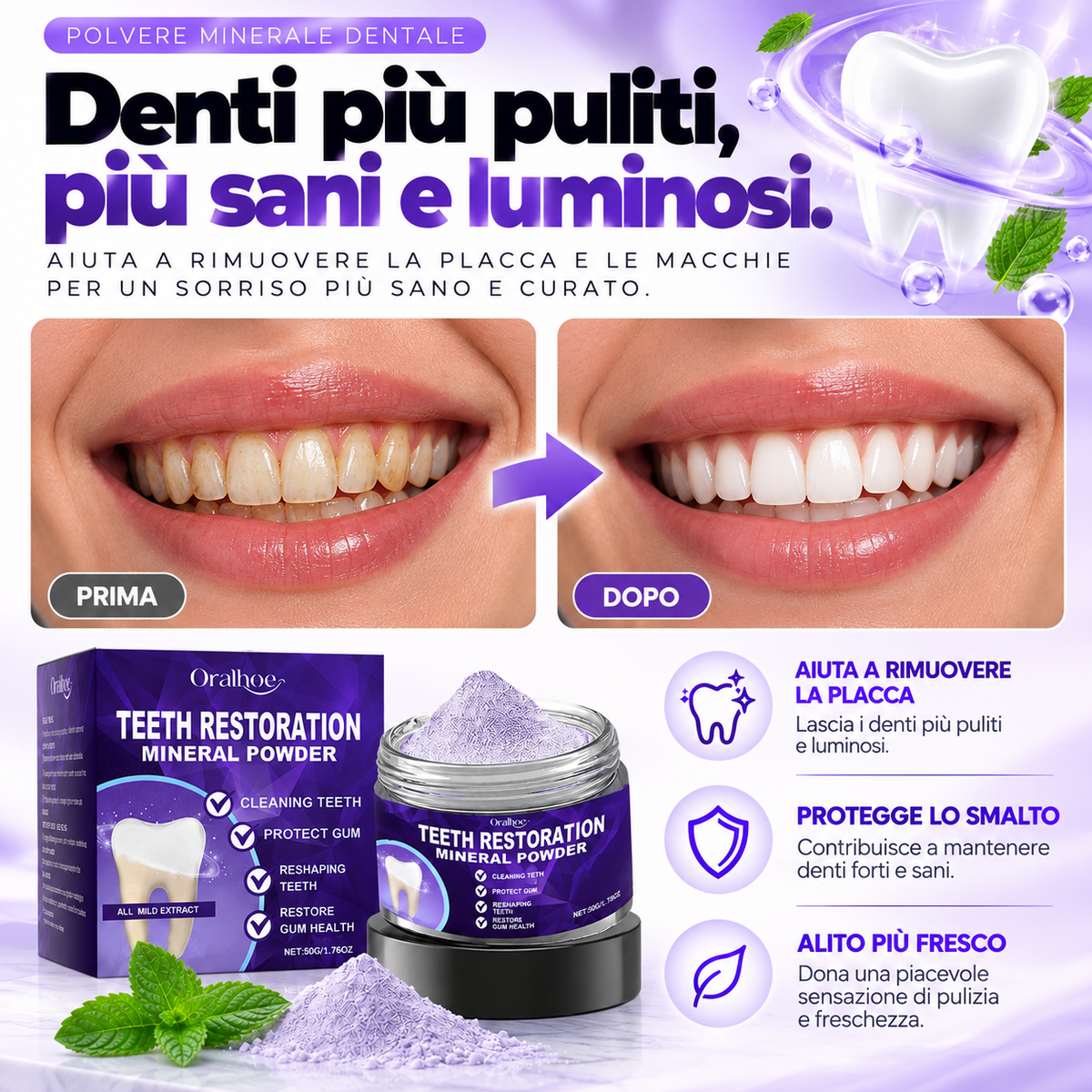 Polvere Minerale Dentale